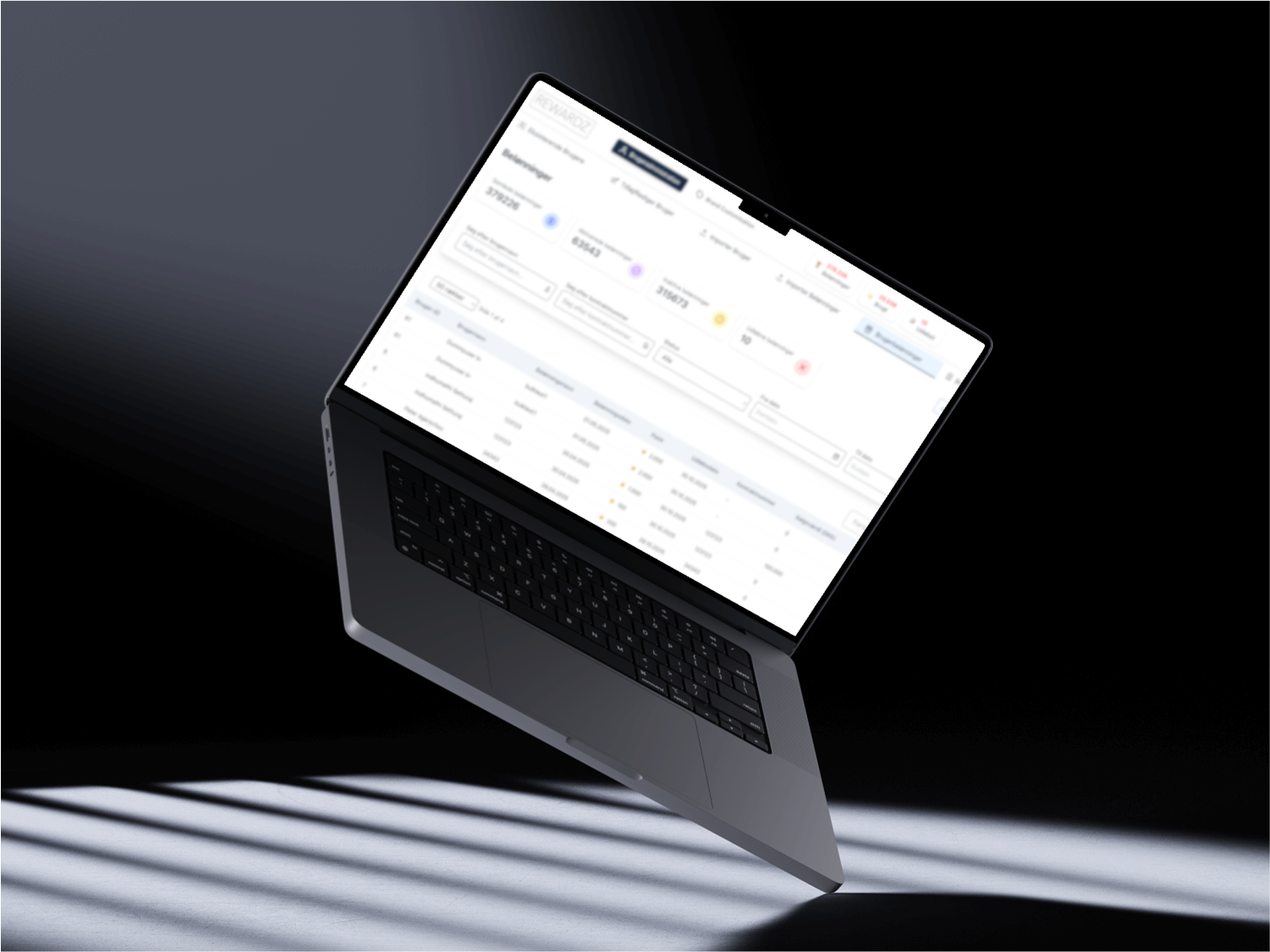 Rewardz Dashboard Mockup